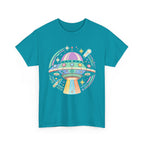Pastel UFO spaceship T-Shirt | colorful alien saucer illustration