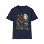Bigfoot Playing Guitar Mountain Forest T-Shirt