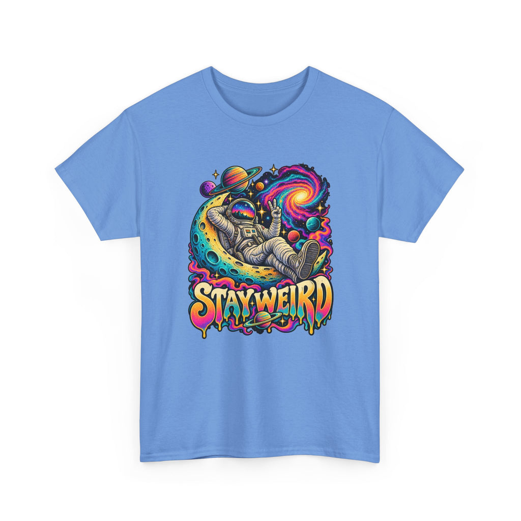Stay Weird Astronaut Tee — Psychedelic Space Graphic T-Shirt