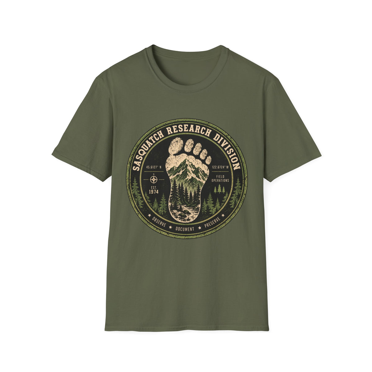 Sasquatch Research Division T-Shirt – Vintage Bigfoot Explorer Tee