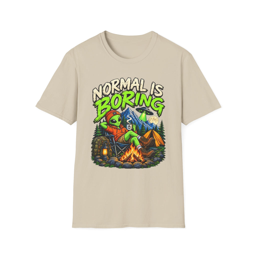 Normal Is Boring Alien Camping T-Shirt