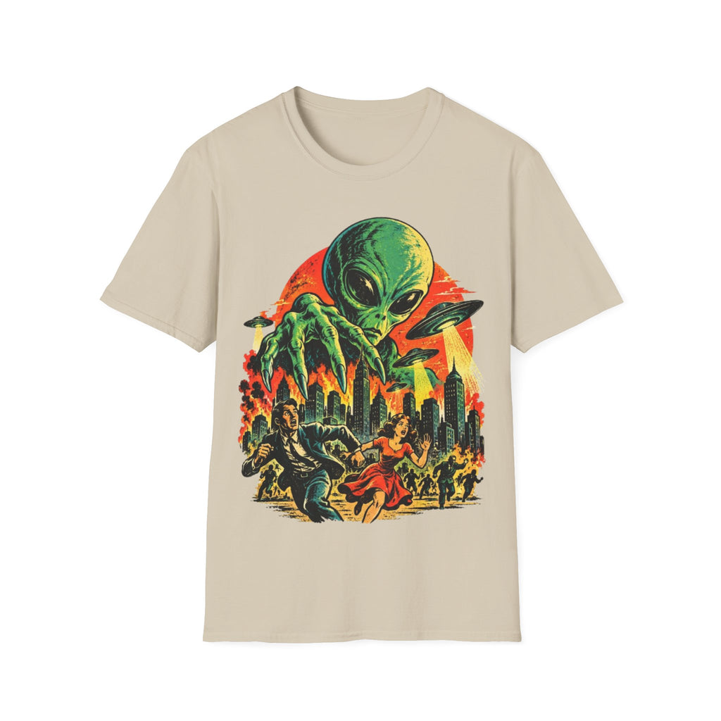 Alien Invasion Retro Sci-Fi T-Shirt