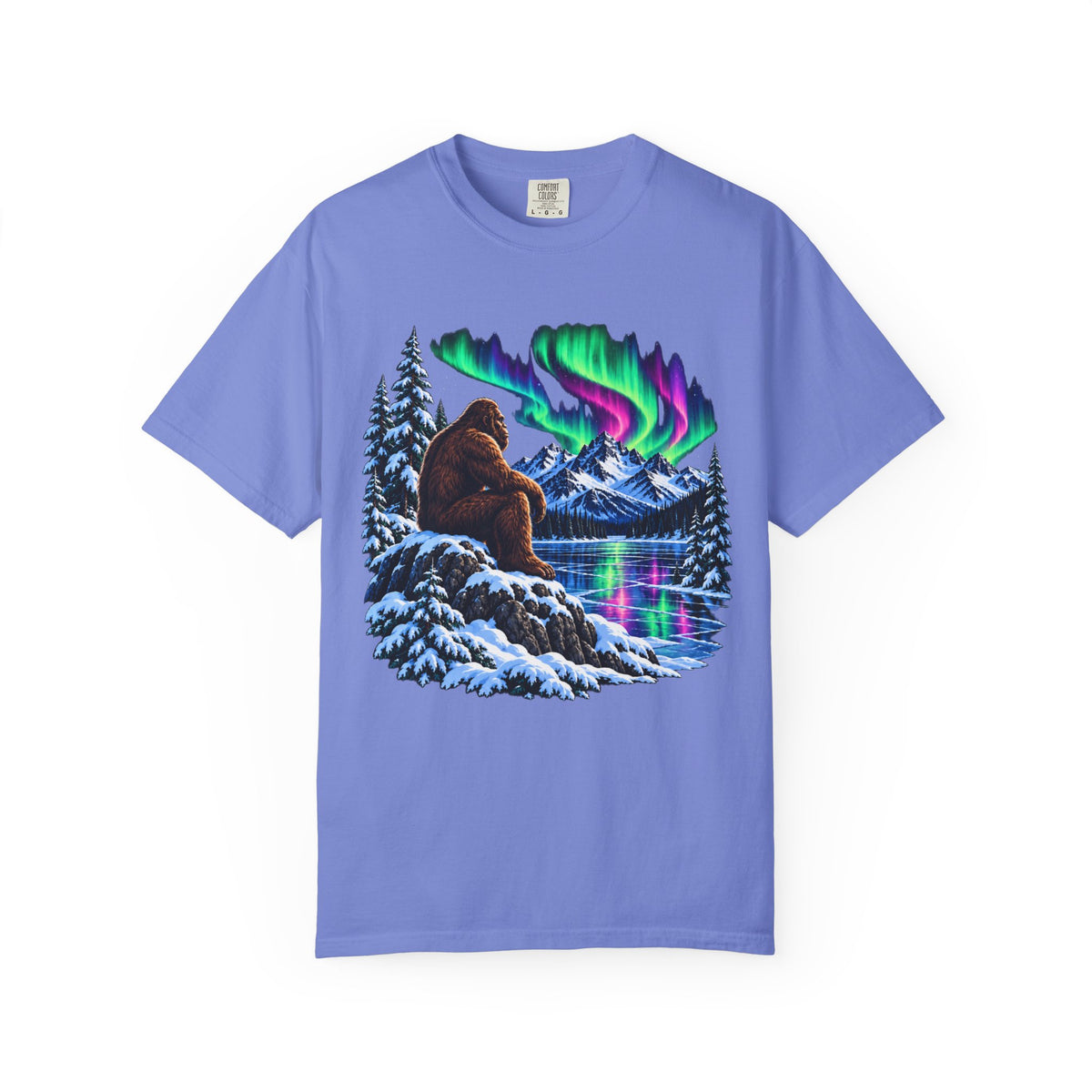 bigfoot Under Northern Lights T-Shirt