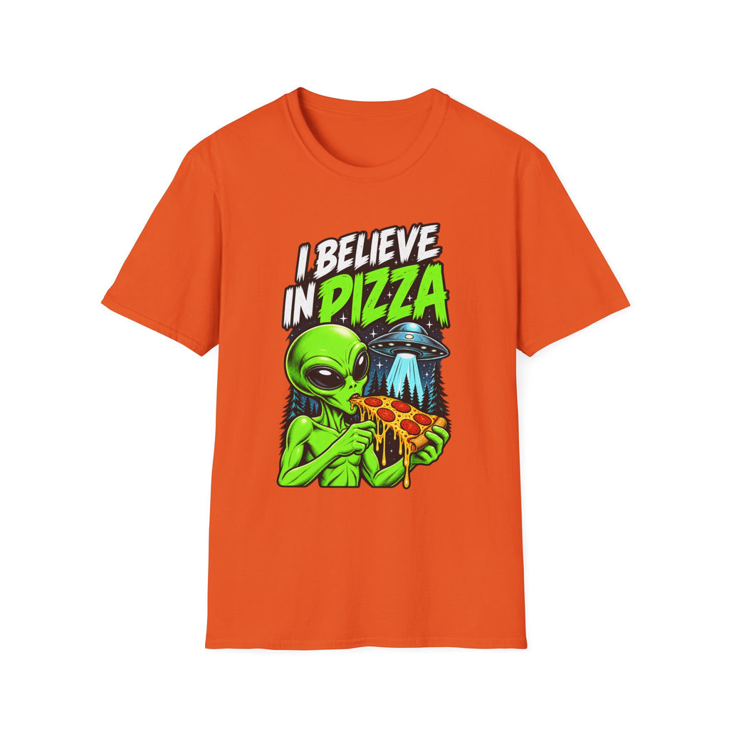 I Believe in Pizza Alien T-Shirt