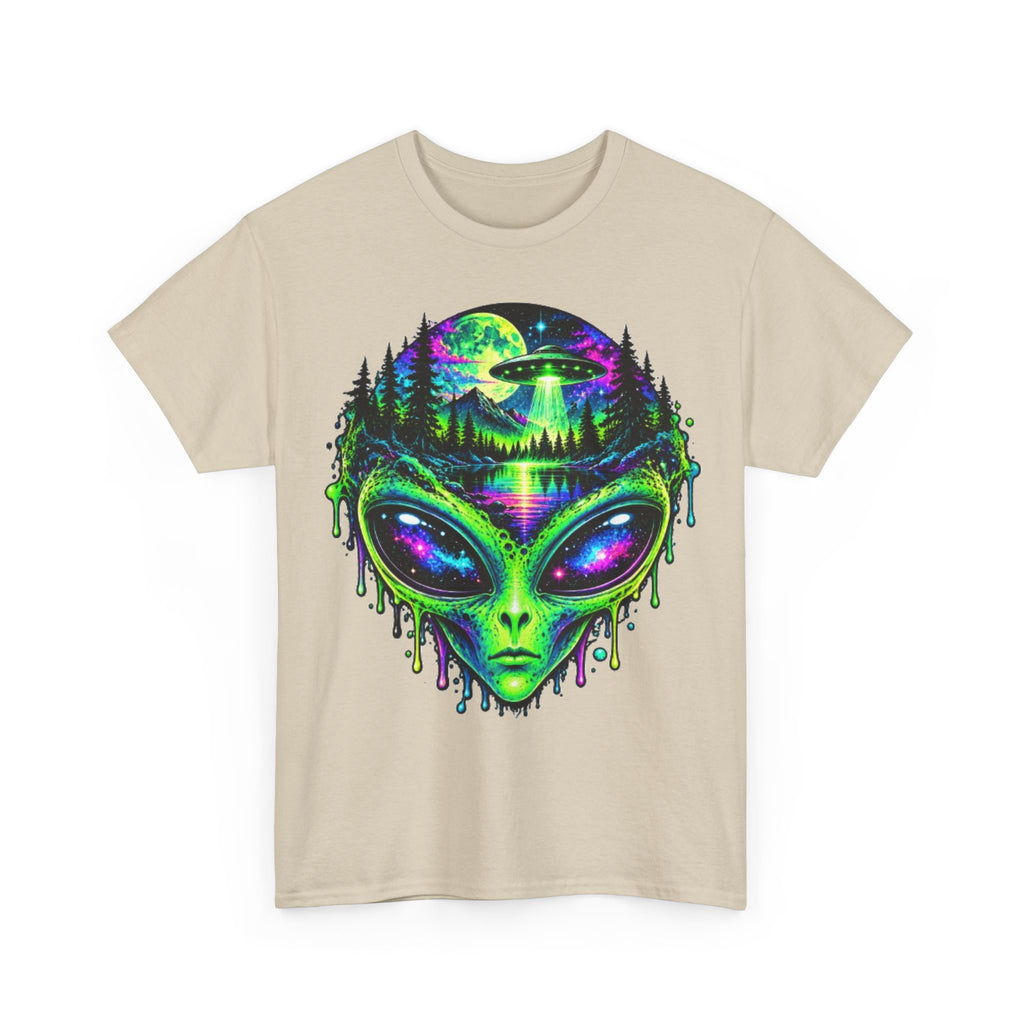Alien UFO Forest Psychedelic Graphic Tee