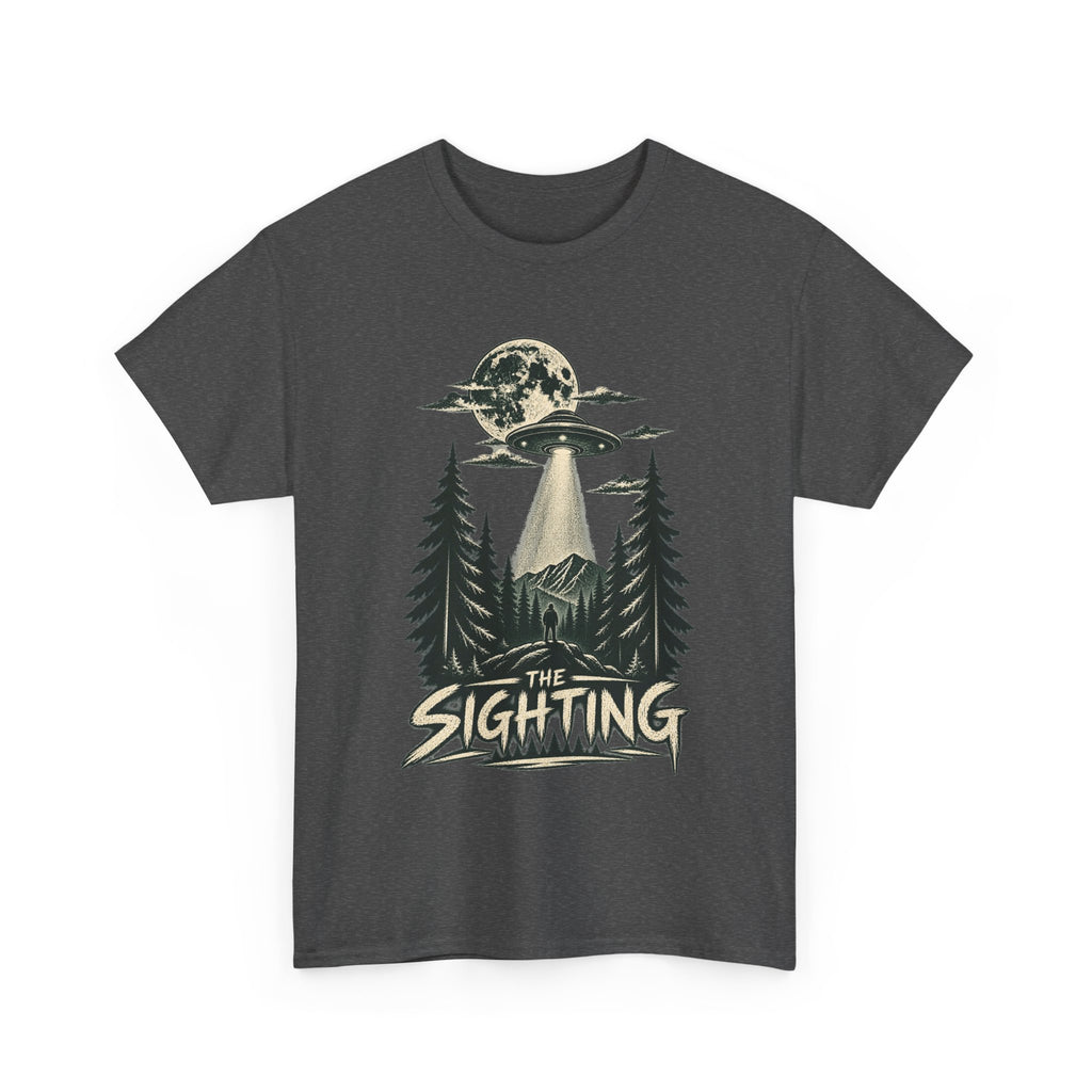 UFO Sighting Graphic Tee | Alien Abduction Forest Night