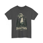 UFO Sighting Graphic Tee | Alien Abduction Forest Night