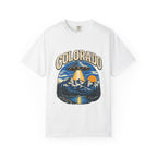Colorado UFO Mountain T-Shirt — Retro Alien Abduction Scenic Tee