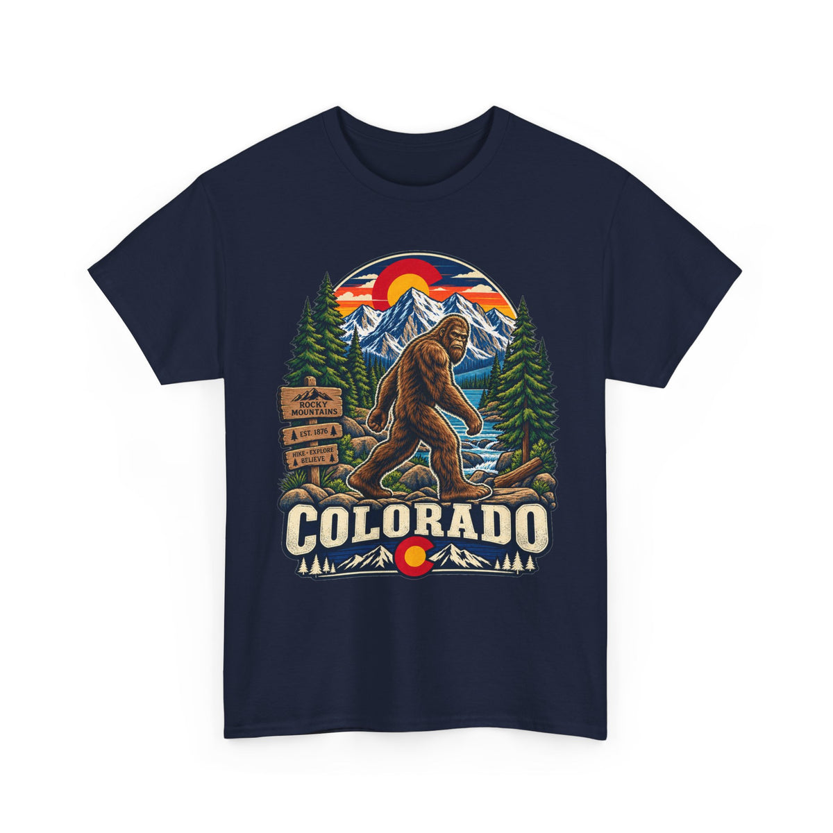 Colorado Bigfoot Mountain Scene T-Shirt