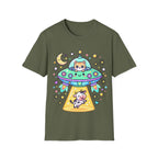 Kawaii Cat UFO Abduction T-Shirt