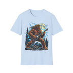 Bigfoot Playing Guitar Mountain Forest T-Shirt