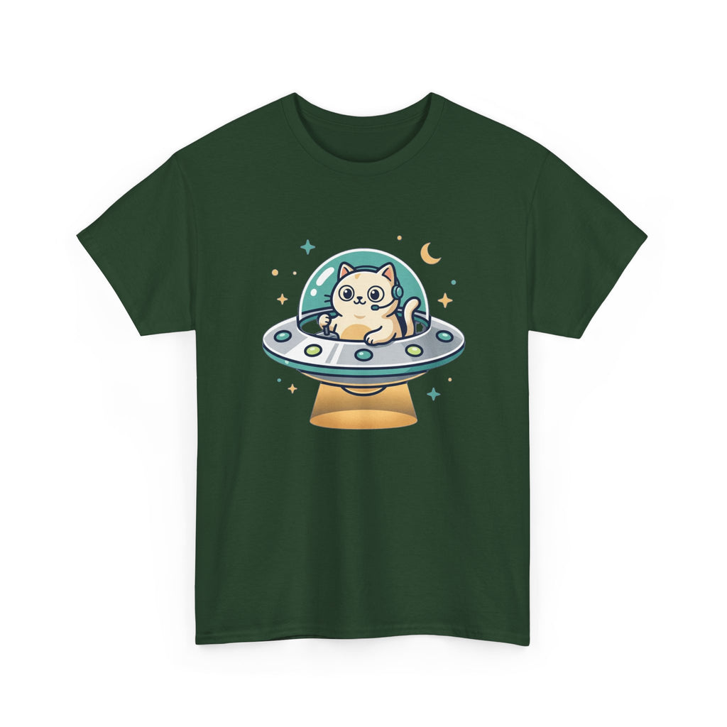 Whimsical Cute Cat UFO Tee