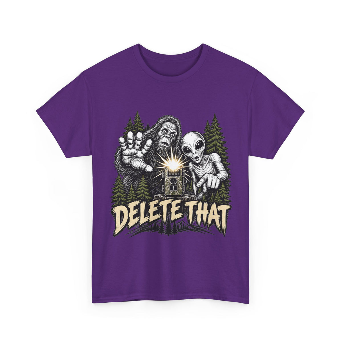 Delete That Graphic Tee | Creepy Alien & Skull Illustration