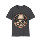 Alien Astronaut T‑Shirt - "First Contact Can Wait" Coffee Space Tee