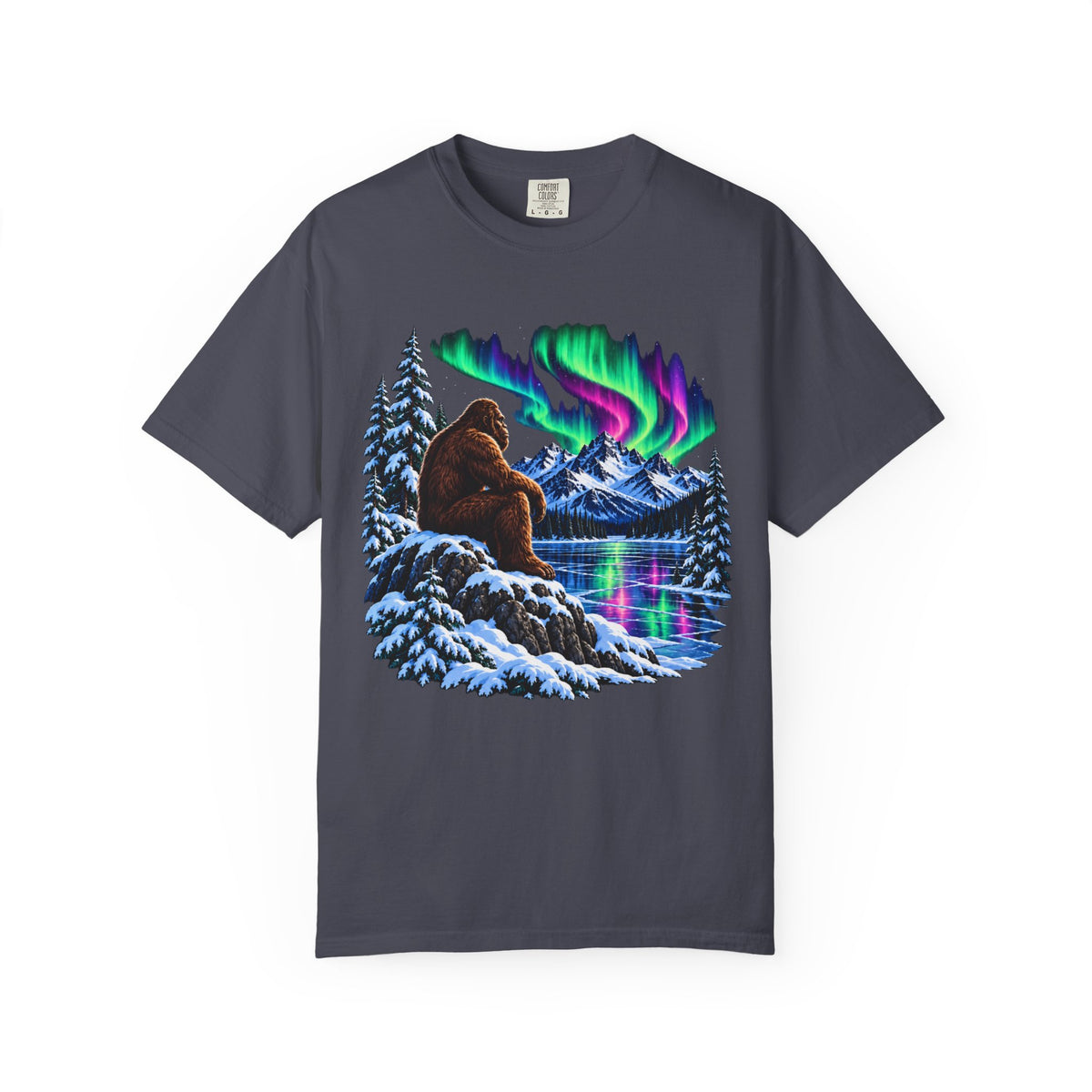 bigfoot Under Northern Lights T-Shirt