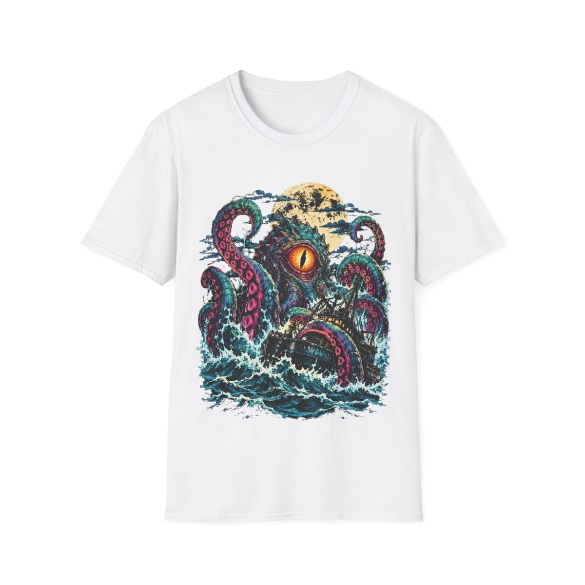 Kraken Moon T-Shirt — Octopus Sea Monster Graphic Tee