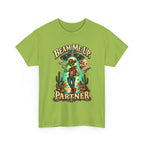 Beam Me Up Partner T-Shirt | Cowboy Alien Desert Illustration