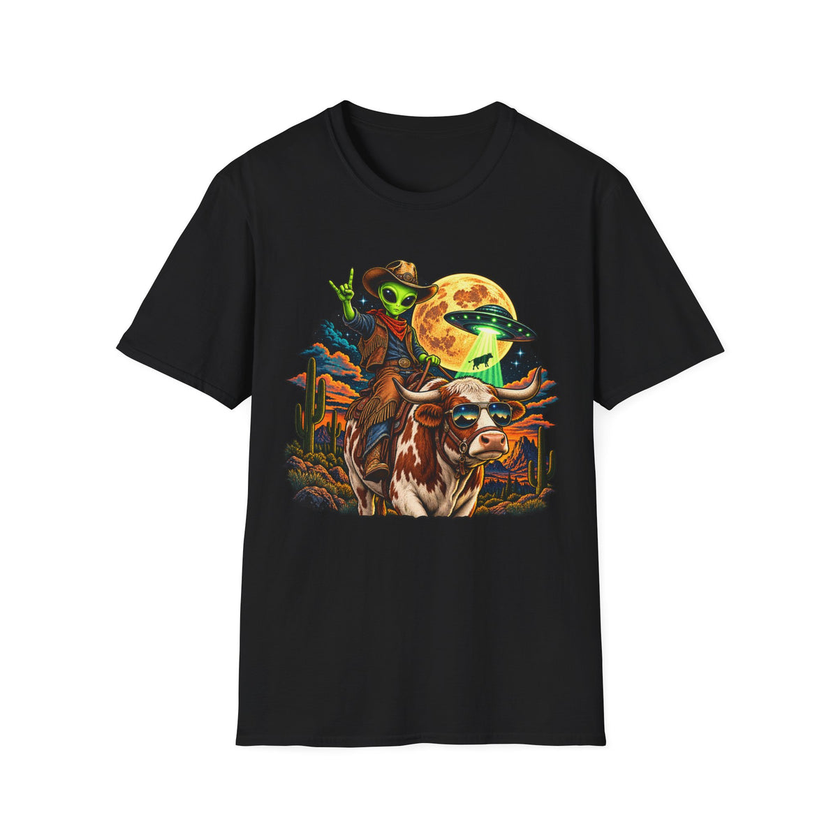 Alien cowboy T-shirt