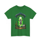 Cat Abduction UFO Tee | Alien Spaceship Graphic Shirt