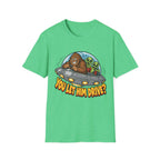 Alien Ride T-Shirt — "You Let Him Drive?" Funny Bigfoot UFO Tee