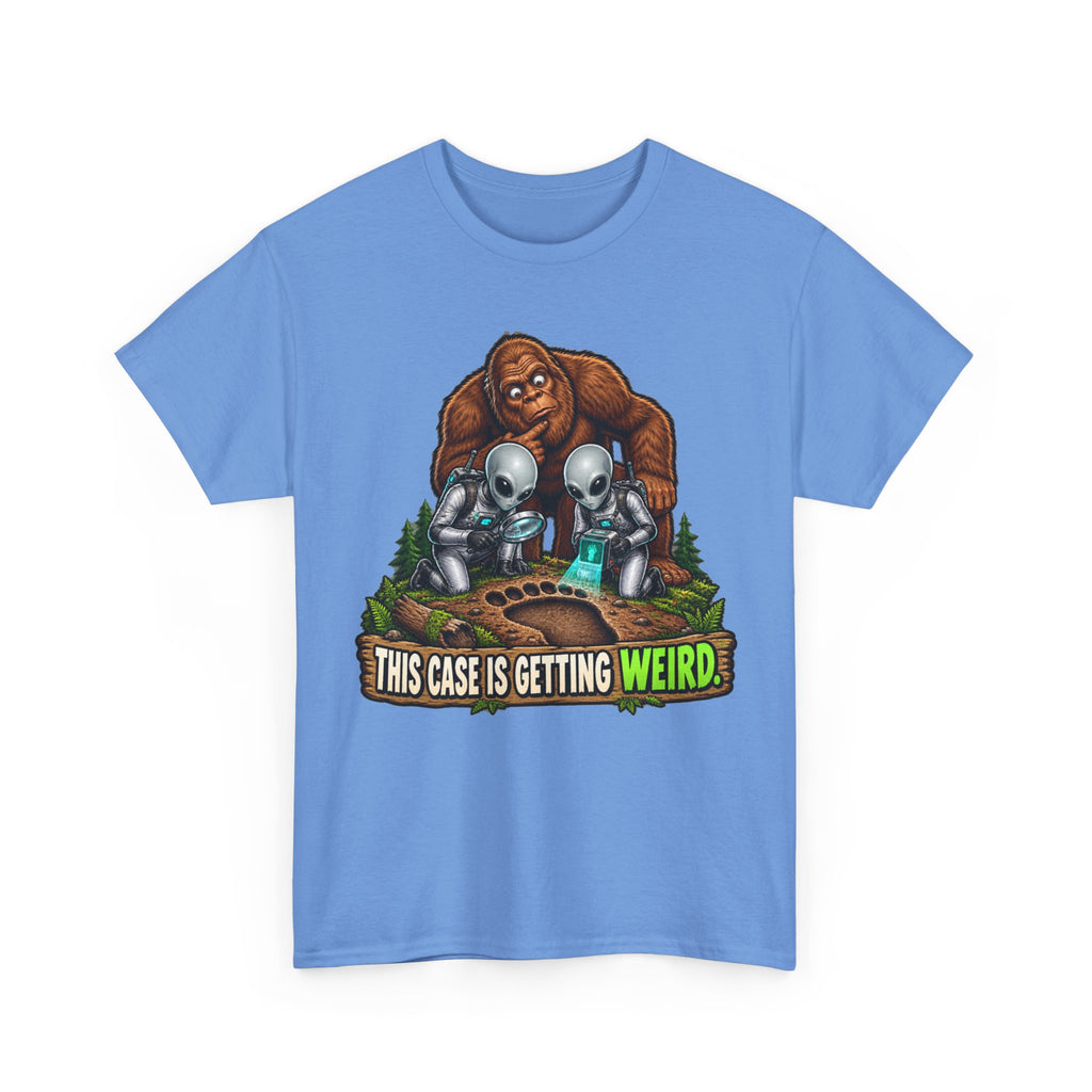 This Case Is Getting Weird Bigfoot & Alien Funny Graphic T-Shirt