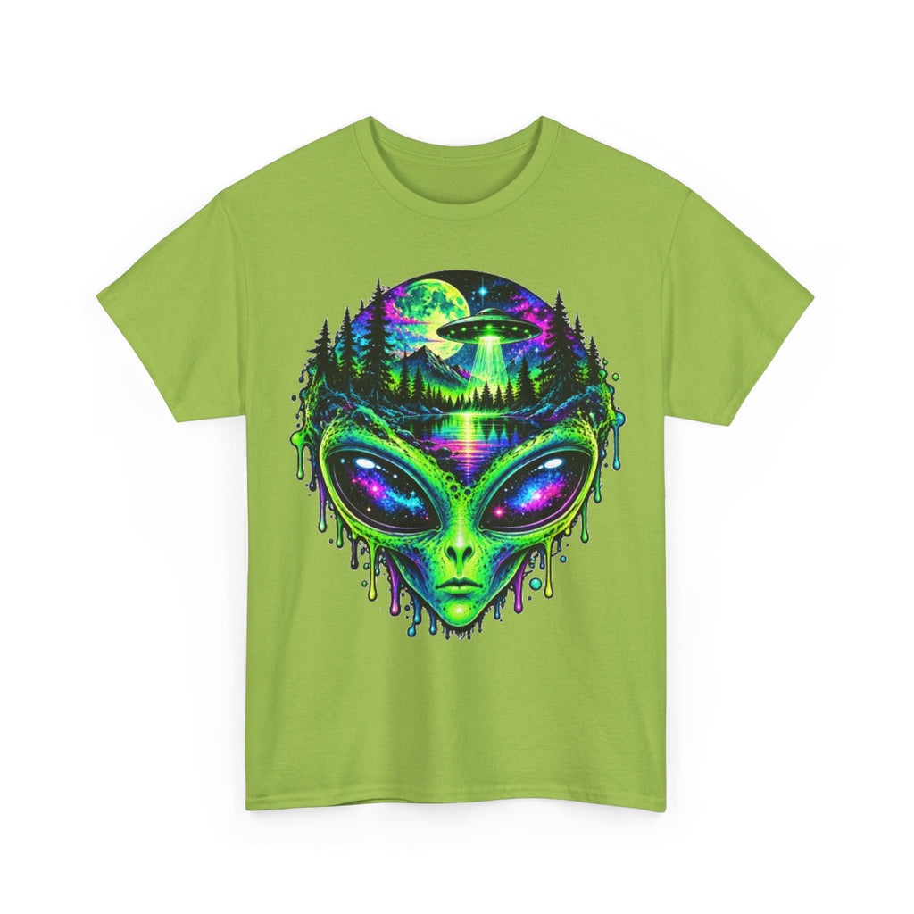 Alien UFO Forest Psychedelic Graphic Tee