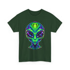 Psychedelic Alien Head T-Shirt | Neon Extraterrestrial Art