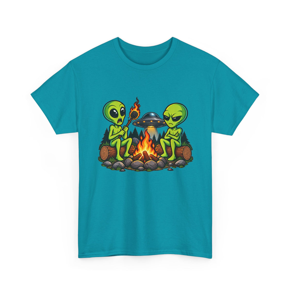 Alien Campfire Graphic T-Shirt