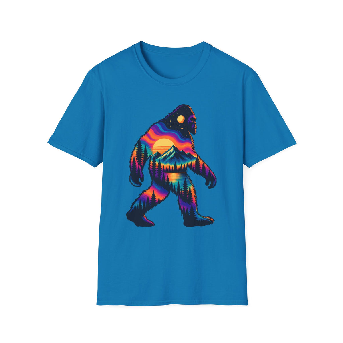 Colorful Sasquatch Bigfoot T-Shirt