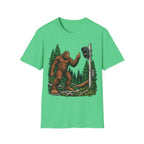 Bigfoot Flipping off flock camera tee