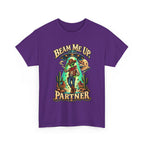 Beam Me Up Partner T-Shirt | Cowboy Alien Desert Illustration