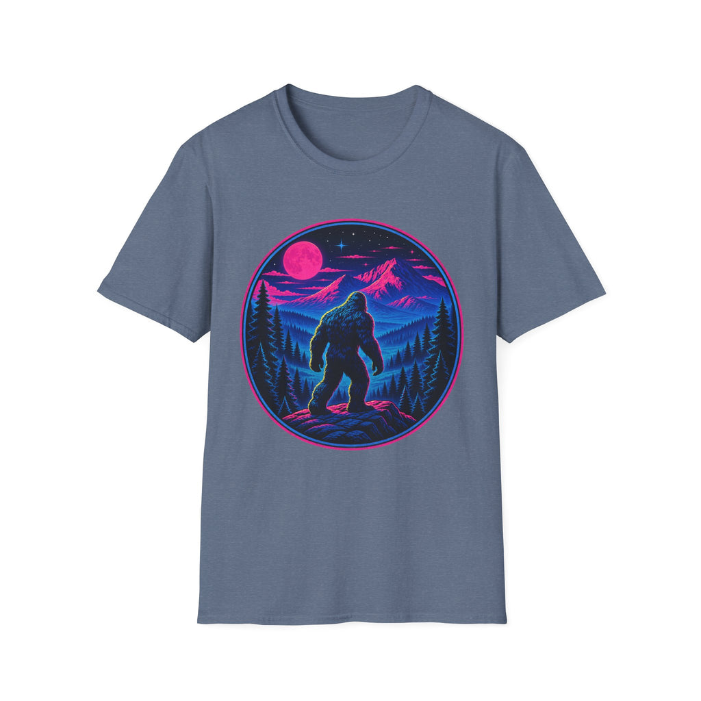 Bigfoot Neon Night Forest T-Shirt