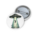 UFO Abduction Pin Button — Alien Spaceship Badge
