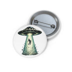 UFO Abduction Pin Button — Alien Spaceship Badge