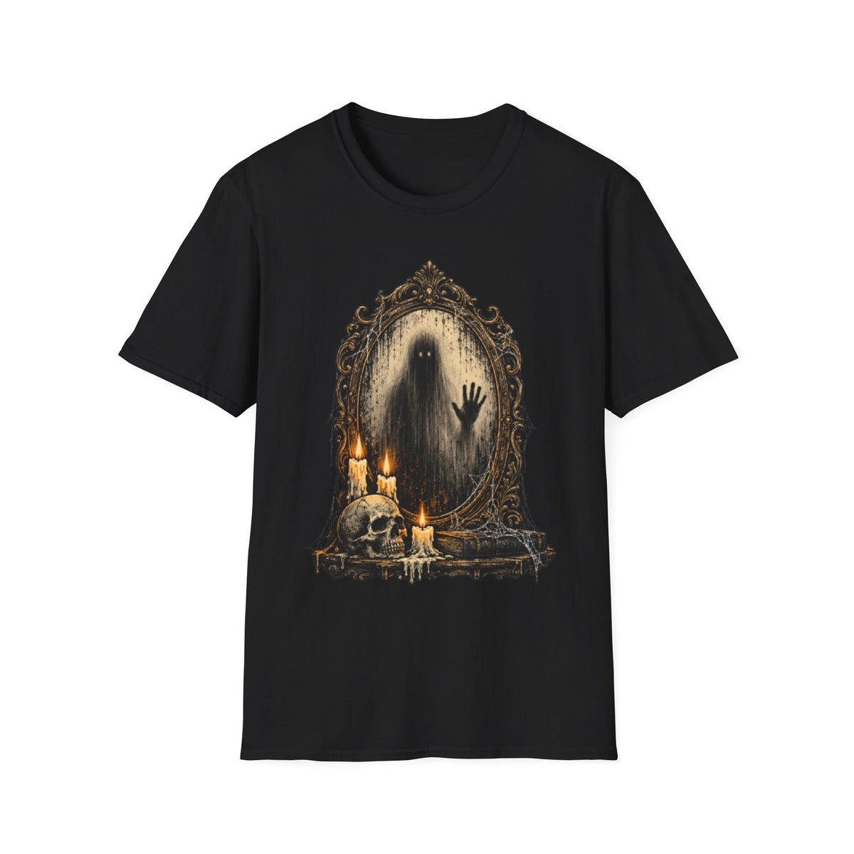 Gothic Haunted Mirror Halloween T-Shirt