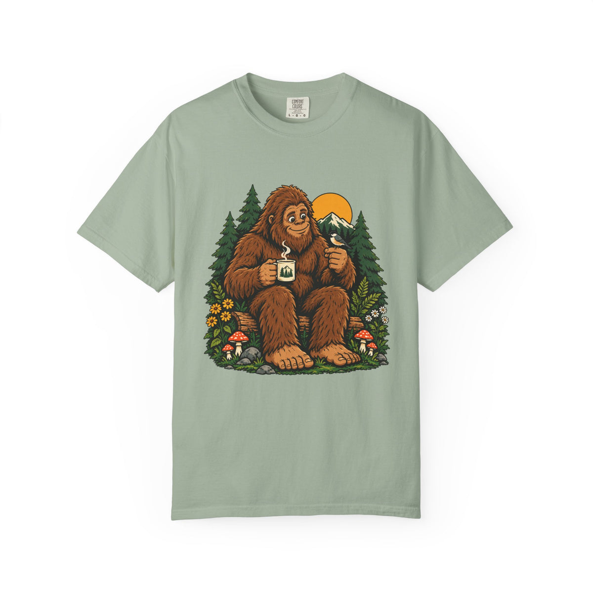 Sasquatch Coffee in the Pines Graphic T-Shirt