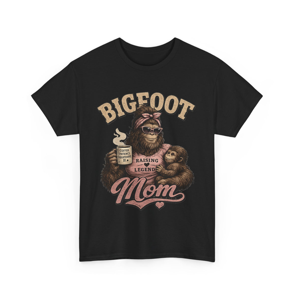 Bigfoot Mom Tee | Sasquatch Mama Illustration, Raising a Legend Design