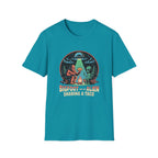 Bigfoot and Alien Sharing a Taco Graphic T-Shirt