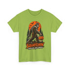 Squatchin' Through Halloween T-Shirt | Bigfoot Pumpkin Tee