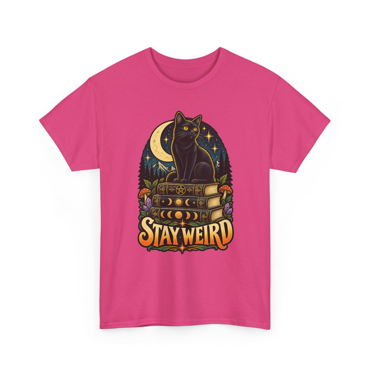Stay Weird Black Cat T-Shirt