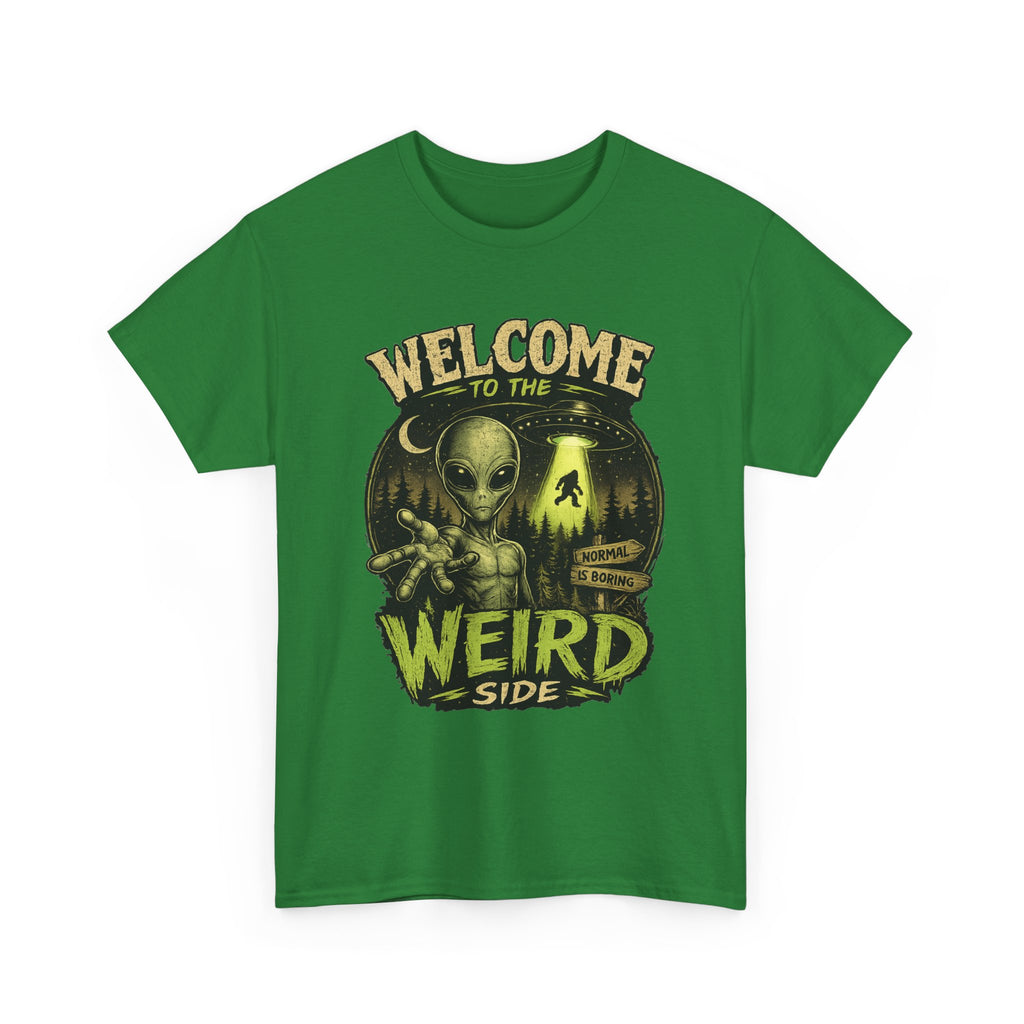 Welcome to the Weird Side T-Shirt | Alien Skull Illustration