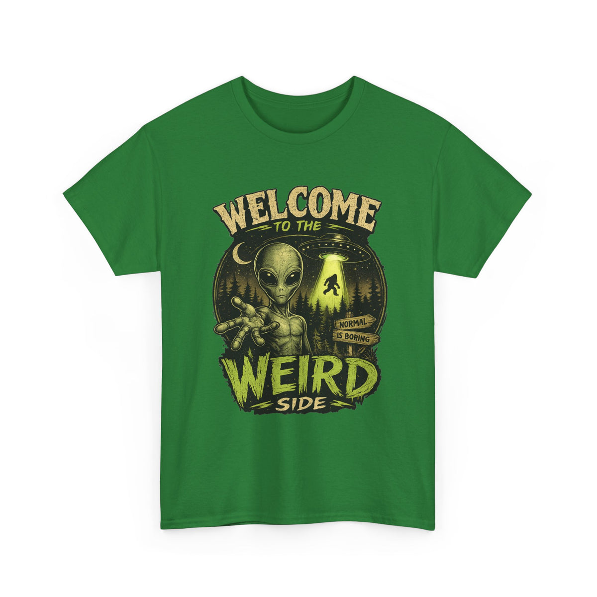 Welcome to the Weird Side T-Shirt | Alien Skull Illustration
