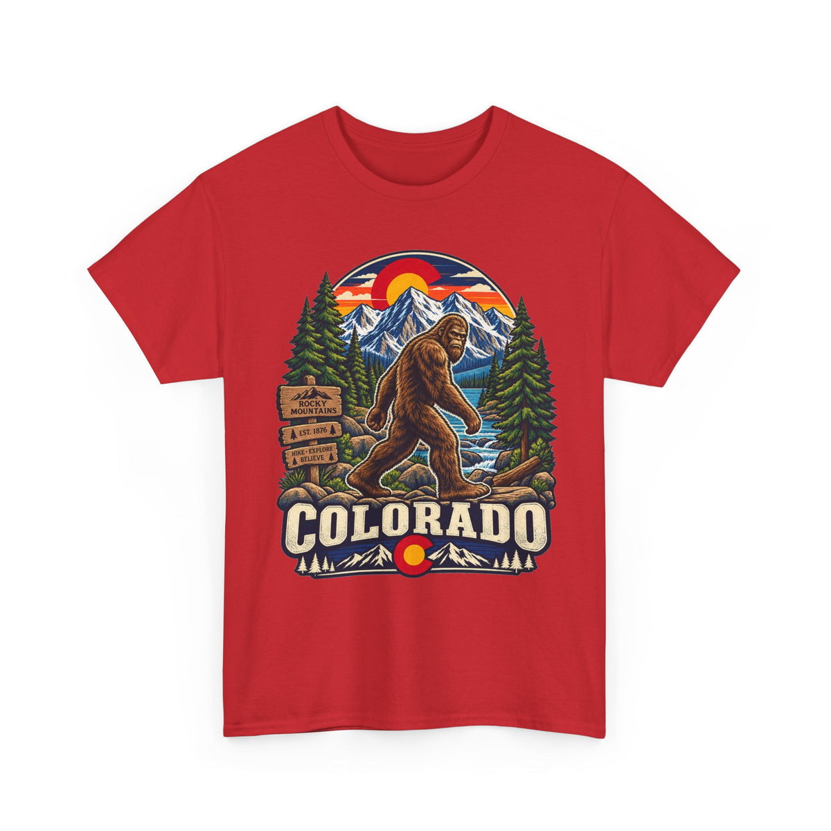 Colorado Bigfoot Mountain Scene T-Shirt