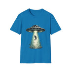 Alien Abduction Beam T-Shirt | UFO Abducting Person Graphic