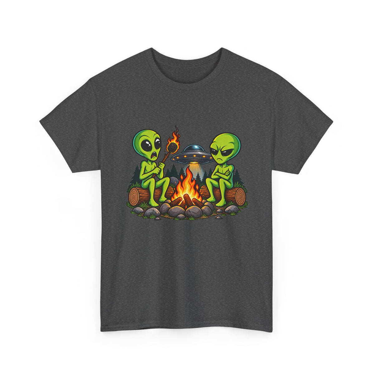 Alien Campfire Graphic T-Shirt