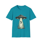 Alien Abduction Beam T-Shirt | UFO Abducting Person Graphic