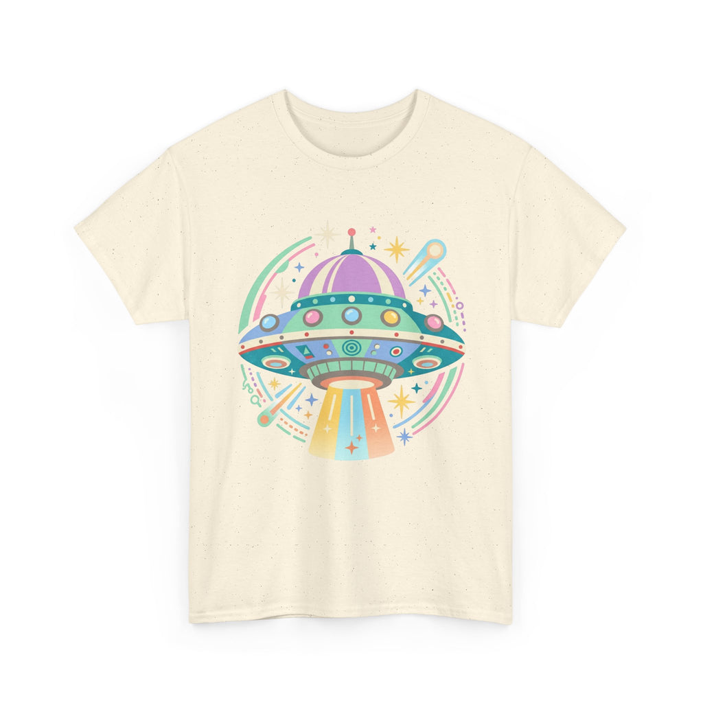 Pastel UFO spaceship T-Shirt | colorful alien saucer illustration