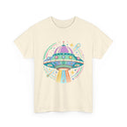 Pastel UFO spaceship T-Shirt | colorful alien saucer illustration