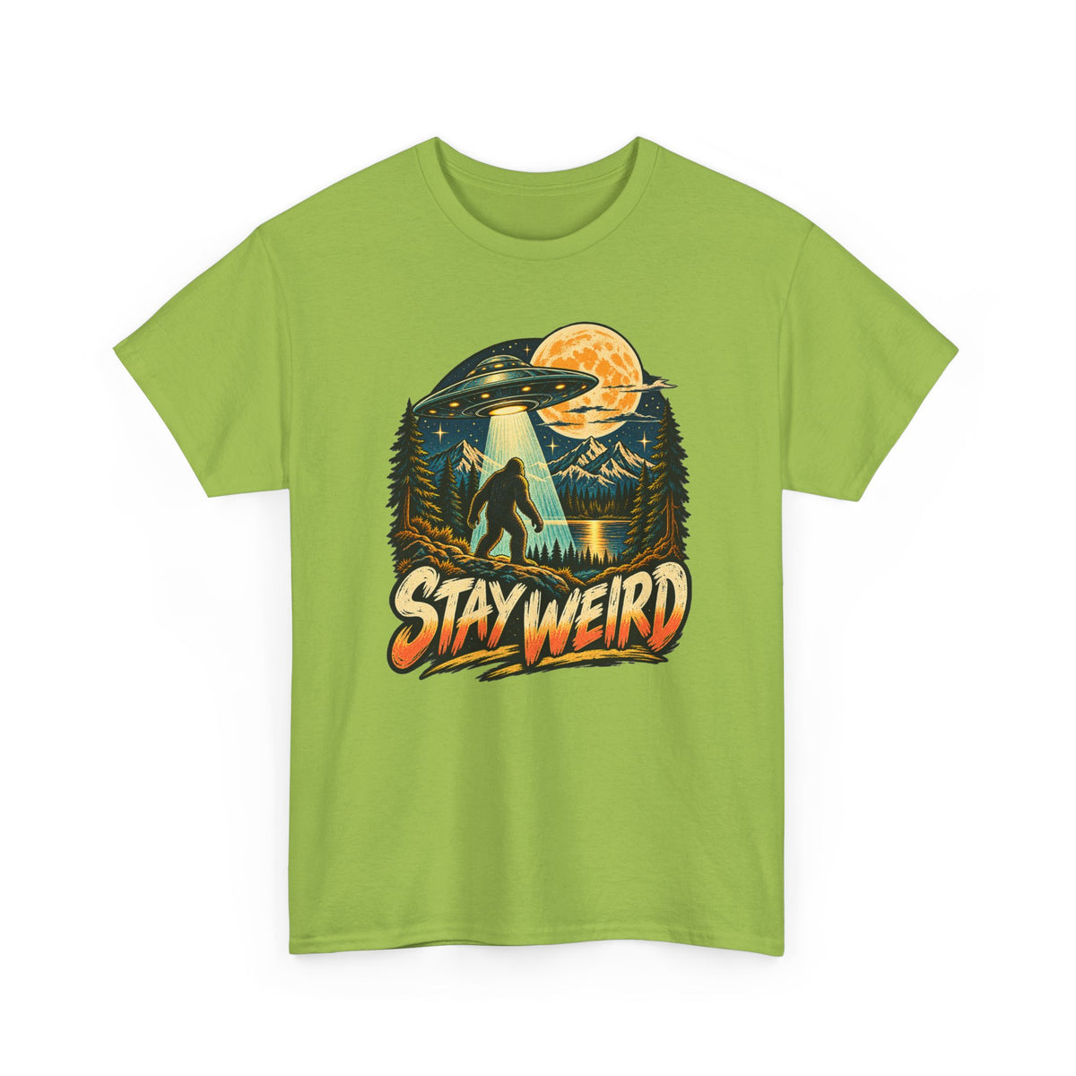 Stay Weird Bigfoot UFO T-Shirt
