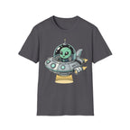 Alien UFO T-Shirt — Cute Green Alien in Spaceship Graphic Tee